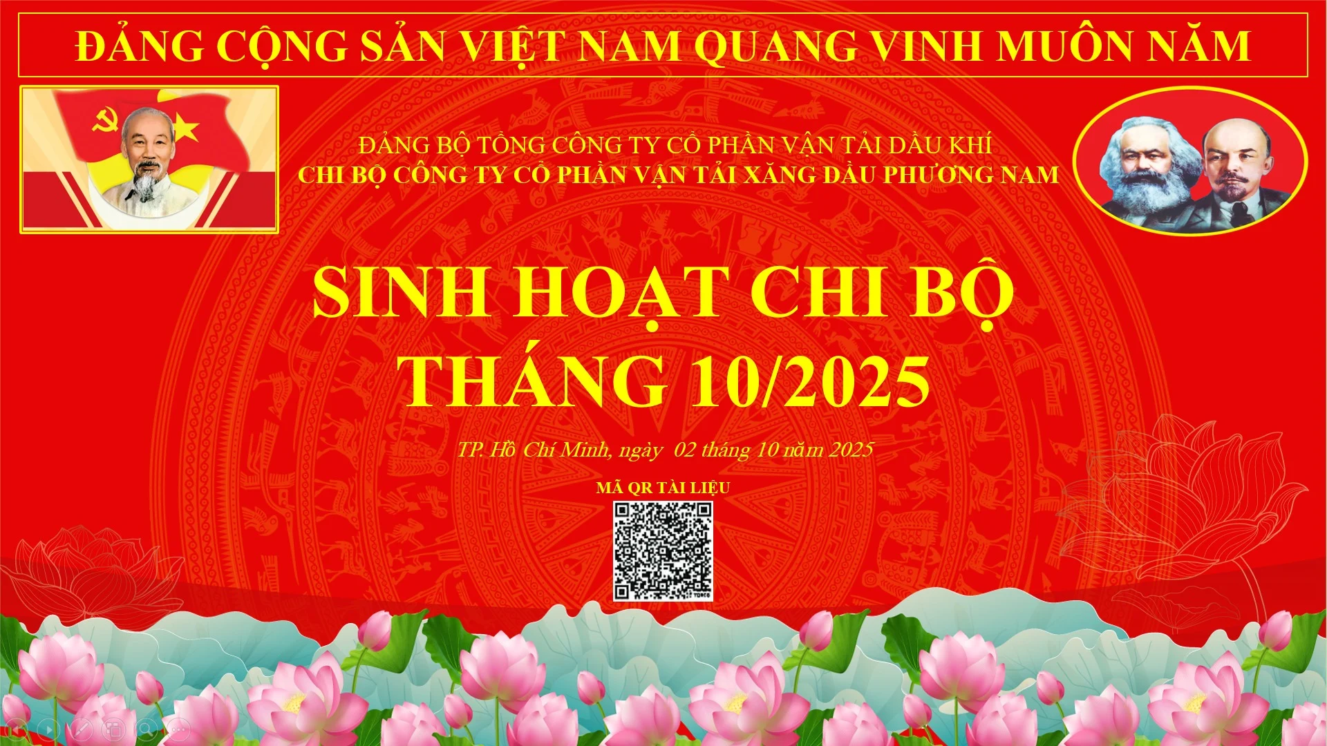 Chi bộ Phương Nam sinh hoạt định kỳ tháng 10/2025