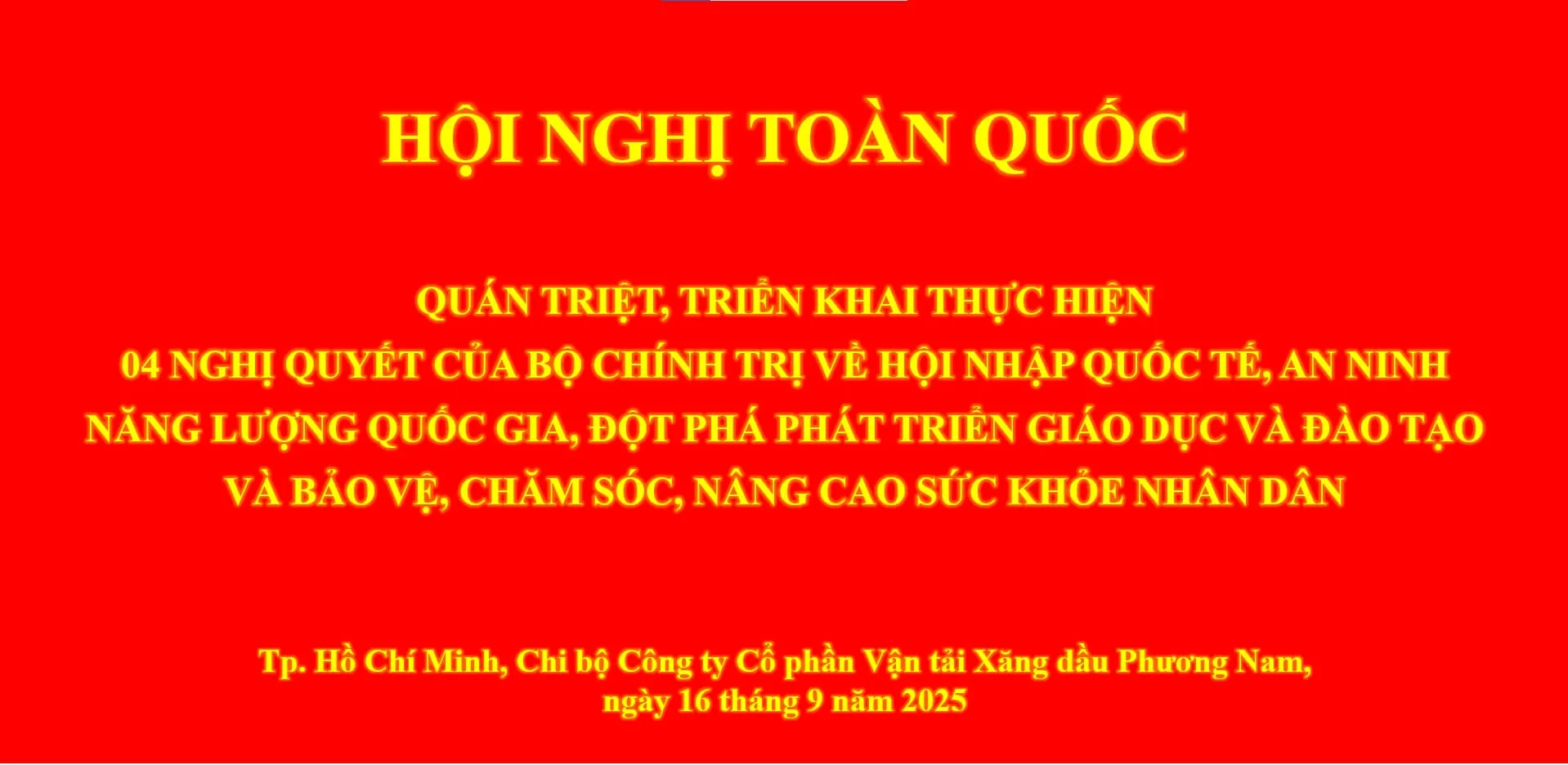 Chi bộ Phương Nam tham gia hội nghị toàn quốc quán triệt, triển khai thực hiện các nghị quyết quan trọng của Bộ Chính trị